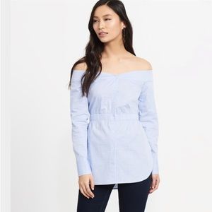 Dynamite off shoulder tunic with elastic Blouse